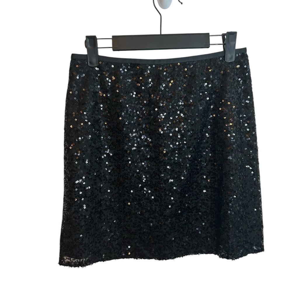 J.Crew Black Sequin Mini Skirt